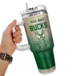 personalized milwaukee bucks gradient dots green curved tumbler best selling 1.webp