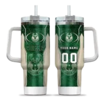 personalized milwaukee bucks hexagon armor green curved tumbler best selling 1.webp