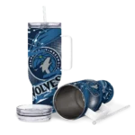 personalized minnesota timberwolves abstract paths midnight blue curved tumbler best selling 1.webp