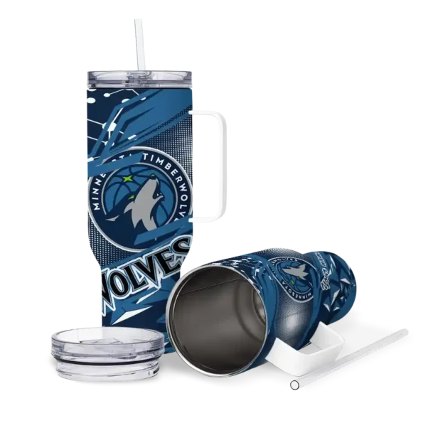 personalized minnesota timberwolves abstract paths midnight blue curved tumbler high quality 1.webp