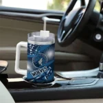 personalized minnesota timberwolves abstract paths midnight blue curved tumbler best selling 1.webp