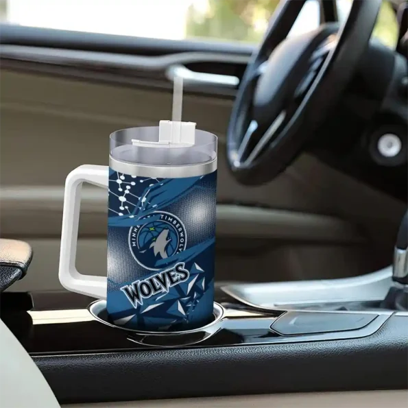 personalized minnesota timberwolves abstract paths midnight blue curved tumbler trendy 1.webp