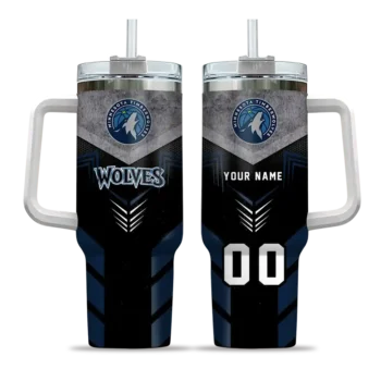personalized minnesota timberwolves arrow armor midnight blue black curved tumbler best selling 1.webp