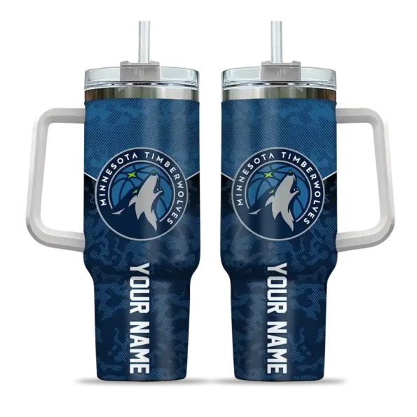 personalized minnesota timberwolves chevron stripe midnight blue curved tumbler best selling 1.webp