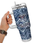 personalized new orleans pelicans bold diamonds navy curved tumbler best selling 1.webp