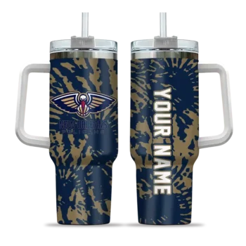 personalized new orleans pelicans burst swirl navy curved tumbler best selling 1.webp