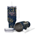 personalized new orleans pelicans burst swirl navy curved tumbler best selling 1.webp