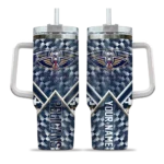 personalized new orleans pelicans chevron angle navy curved tumbler best selling 1.webp
