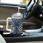 personalized new orleans pelicans chevron angle navy curved tumbler best selling 1.webp