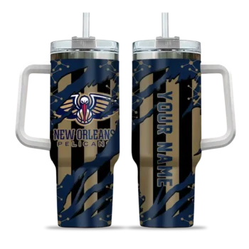 personalized new orleans pelicans claw cut navy black curved tumbler best selling 1.webp