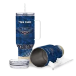 personalized new orleans pelicans geometric prism navy curved tumbler best selling 1.webp