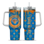 personalized new york knicks bullseye drips blue curved tumbler best selling 1.webp
