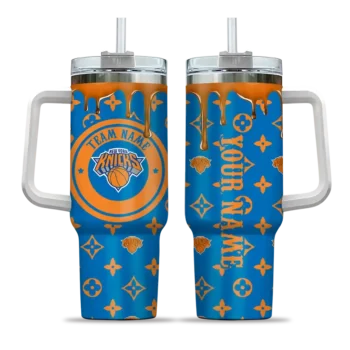 personalized new york knicks bullseye drips blue curved tumbler best selling 1.webp
