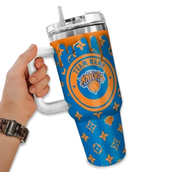 personalized new york knicks bullseye drips blue curved tumbler fashion forward 1.webp
