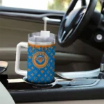 personalized new york knicks bullseye drips blue curved tumbler best selling 1.webp