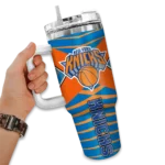 personalized new york knicks chevron layers blue curved tumbler best selling 1.webp