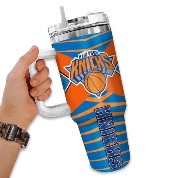personalized new york knicks chevron layers blue curved tumbler fashion forward 1.webp