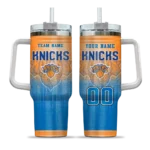 personalized new york knicks gradient dots blue curved tumbler best selling 1.webp