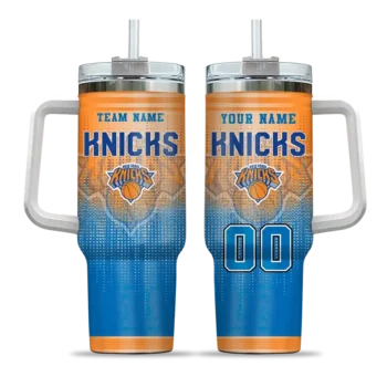 personalized new york knicks gradient dots blue curved tumbler best selling 1.webp