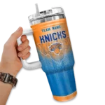 personalized new york knicks gradient dots blue curved tumbler best selling 1.webp
