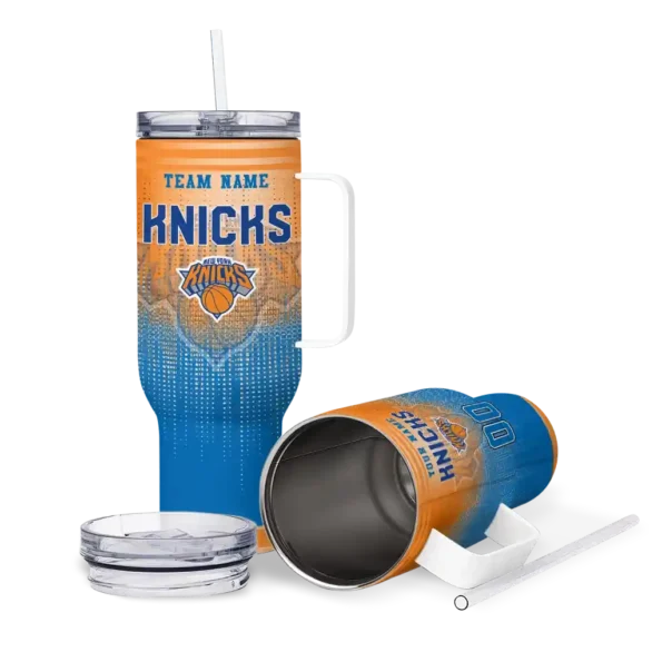 personalized new york knicks gradient dots blue curved tumbler high quality 1.webp