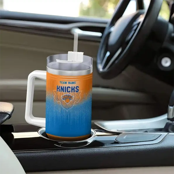 personalized new york knicks gradient dots blue curved tumbler trendy 1.webp