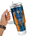 personalized new york knicks hexagon armor blue curved tumbler best selling 1.webp