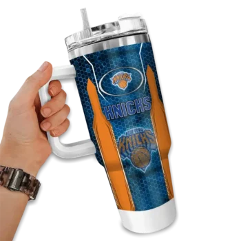 personalized new york knicks hexagon armor blue curved tumbler fashion forward 1.webp