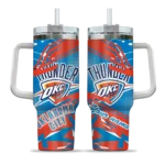 personalized oklahoma city thunder abstract paths blue curved tumbler best selling 1.webp