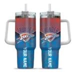 personalized oklahoma city thunder chevron stripe blue curved tumbler best selling 1.webp