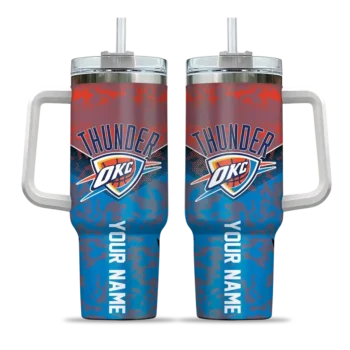 personalized oklahoma city thunder chevron stripe blue curved tumbler best selling 1.webp