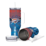 personalized oklahoma city thunder chevron stripe blue curved tumbler best selling 1.webp