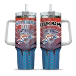 personalized oklahoma city thunder hex texture blue curved tumbler best selling 1.webp