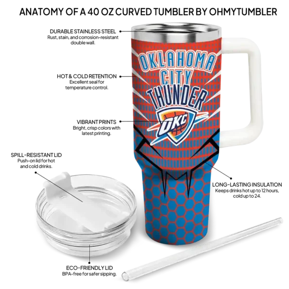 personalized oklahoma city thunder hex texture blue curved tumbler new arrival 1.webp