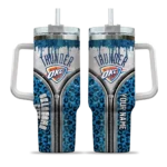 personalized oklahoma city thunder leopard zipper blue curved tumbler best selling 1.webp