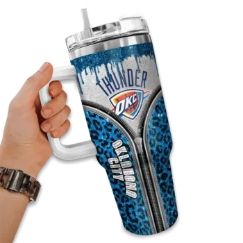 personalized oklahoma city thunder leopard zipper blue curved tumbler fashion forward 1.webp