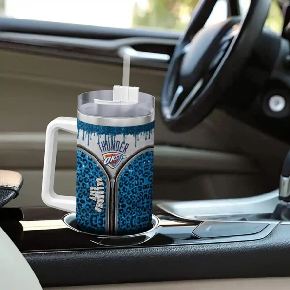 personalized oklahoma city thunder leopard zipper blue curved tumbler trendy 1.webp