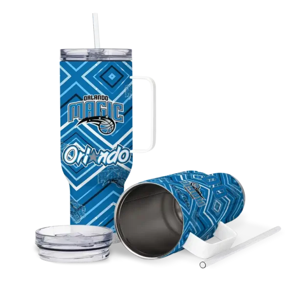 personalized orlando magic bold diamonds blue curved tumbler high quality 1.webp