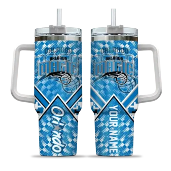 personalized orlando magic chevron angle blue curved tumbler best selling 1.webp