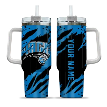 personalized orlando magic claw cut blue black curved tumbler best selling 1.webp