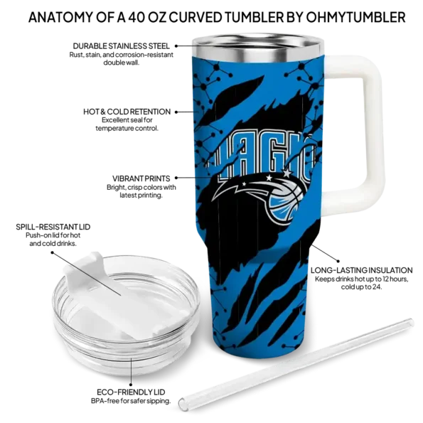 personalized orlando magic claw cut blue black curved tumbler new arrival 1.webp