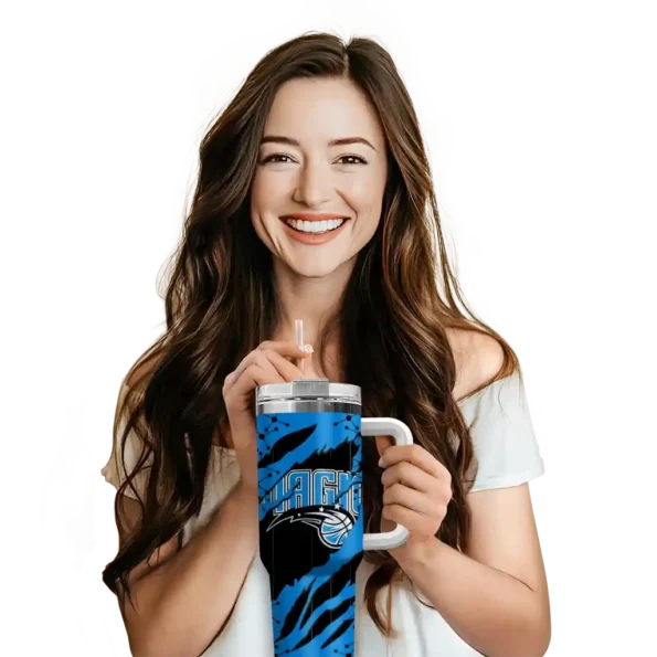 personalized orlando magic claw cut blue black curved tumbler premium grade 1.webp