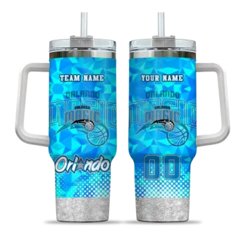 personalized orlando magic geometric prism blue curved tumbler best selling 1.webp