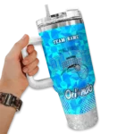 personalized orlando magic geometric prism blue curved tumbler best selling 1.webp