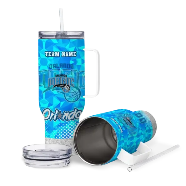 personalized orlando magic geometric prism blue curved tumbler high quality 1.webp