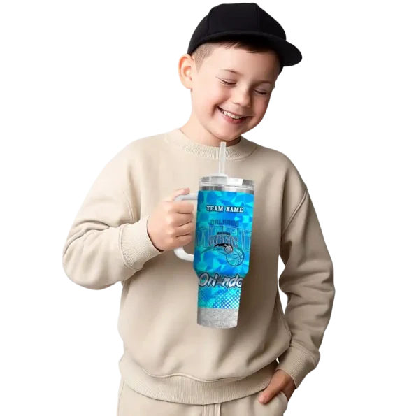 personalized orlando magic geometric prism blue curved tumbler latest model 1.webp