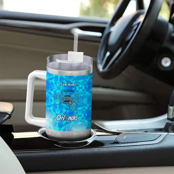 personalized orlando magic geometric prism blue curved tumbler trendy 1.webp