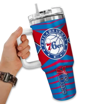 personalized philadelphia 76ers chevron layers blue curved tumbler fashion forward 1.webp