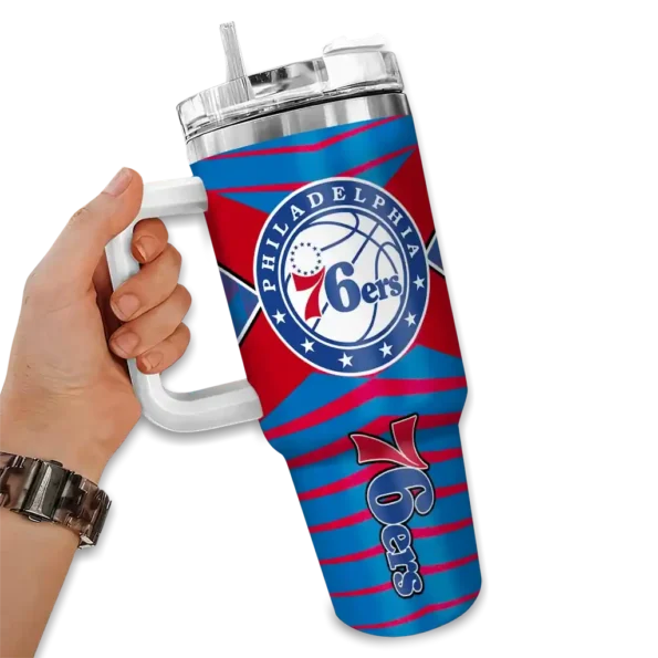 personalized philadelphia 76ers chevron layers blue curved tumbler fashion forward 1.webp