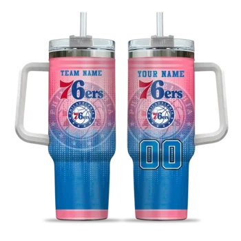 personalized philadelphia 76ers gradient dots blue curved tumbler best selling 1.webp